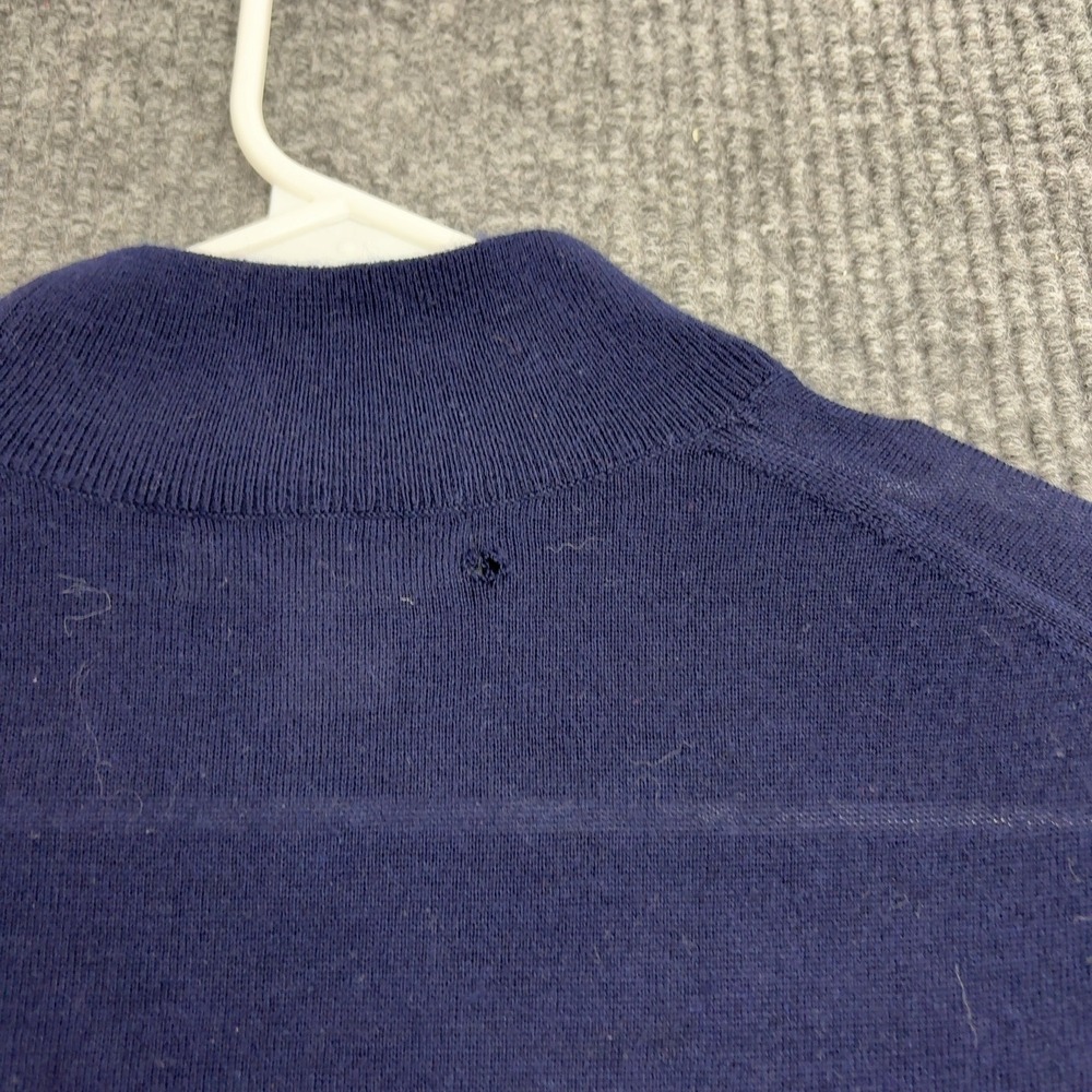 Banana Republic Sweater Mens XS Navy Blue 100% Merino Wool Mock Neck Classic - Picture 5 of 6